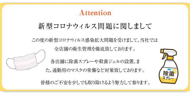 新型コロナウィルス問題に関しまして